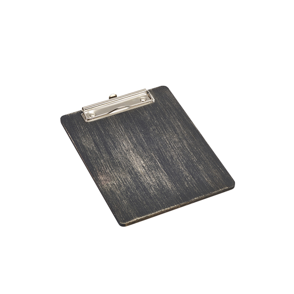 [BC-NWMC17BK] Black Wooden Menu Clipboard A5 18.5x24.5x0.6cm