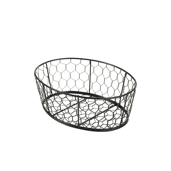 [BC-NWB2317BK] Black Wire Basket 24X18X8.5cm (Pack of 6)