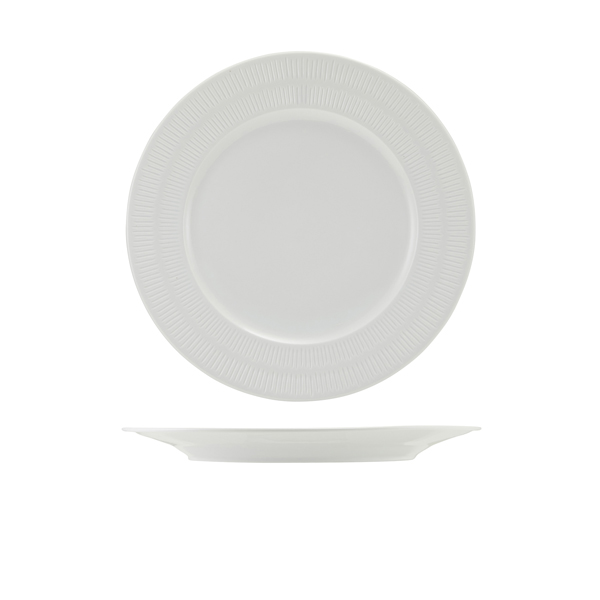 [BC-NWP-ISL25] Incise Porcelain Solara Winged Plate 25.5cm (Pack of 6)
