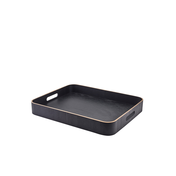 GenWare Black Wood Veneer Butlers Tray 45.5 x 36cm