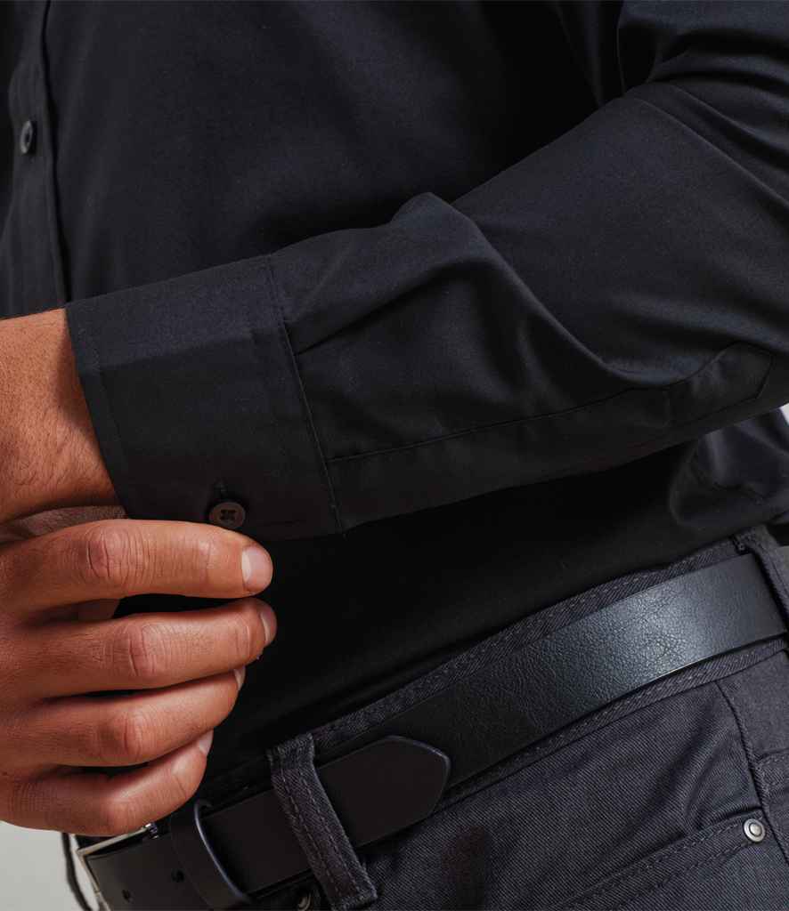 [PR204] Premier Long Sleeve Fitted Poplin Shirt