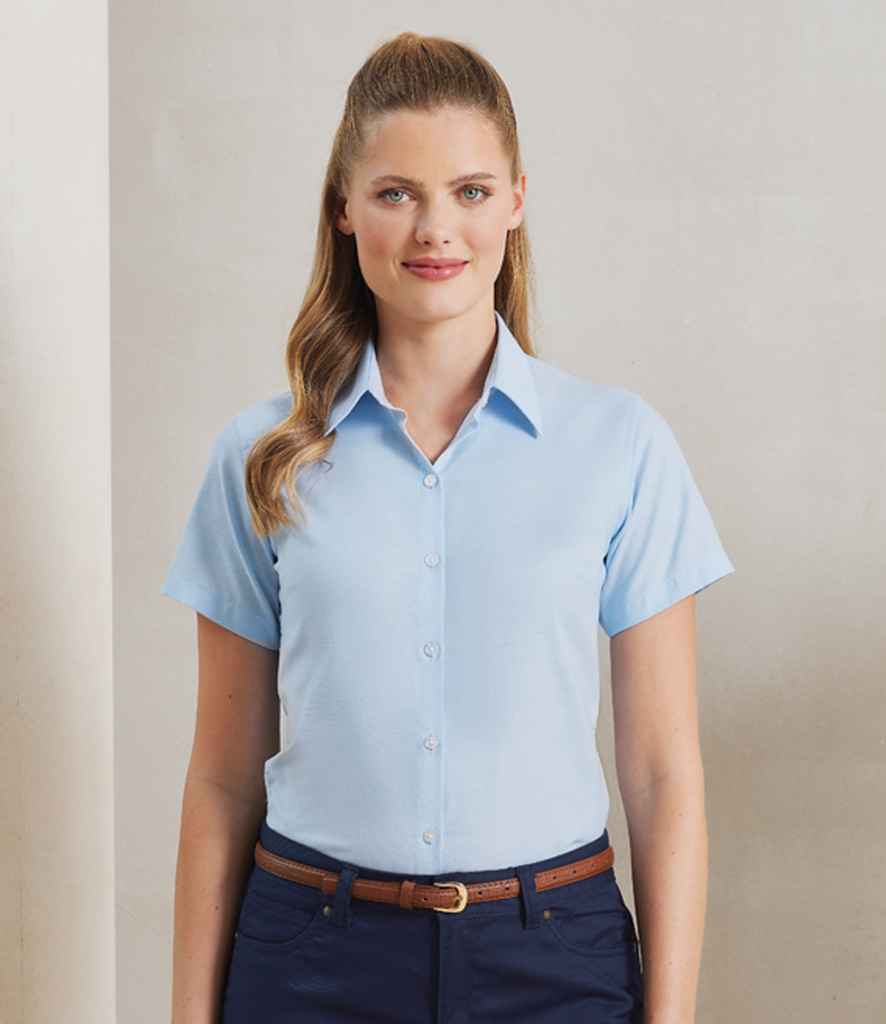 [PR336] Premier Ladies Signature Short Sleeve Oxford Shirt