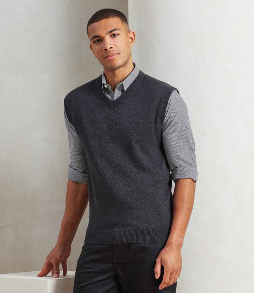 [PR699] Premier Sleeveless Cotton Acrylic V Neck Sweater