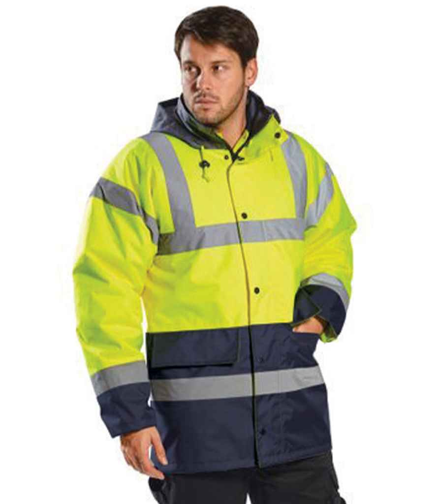[PW025] Portwest Hi-Vis Contrast Traffic Jacket