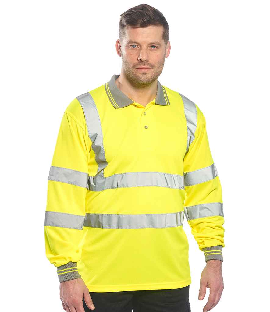 [PW059] Portwest Hi-Vis Long Sleeve Polo Shirt