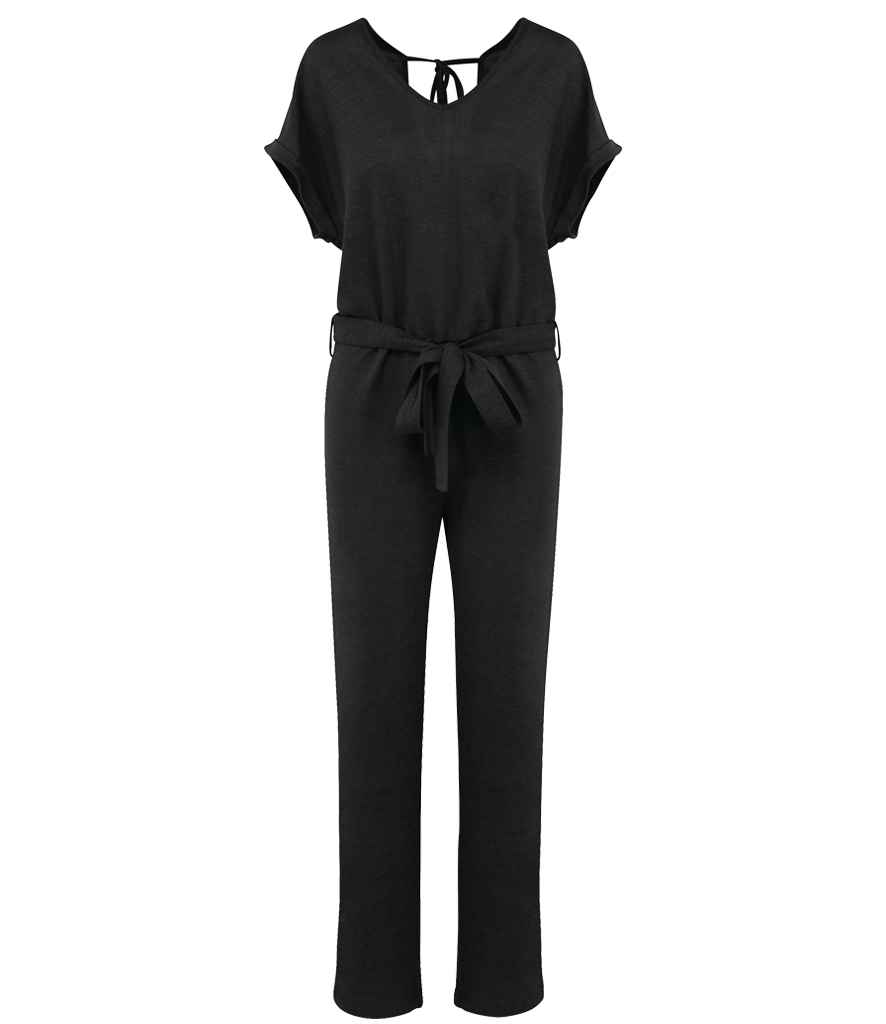 [SP5004] Spasso Ladies Short Sleeve Linen Knit Jumpsuit