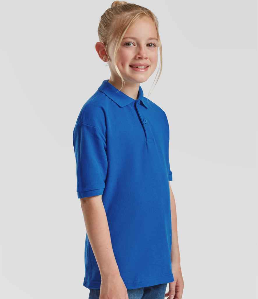 [SS11B] Fruit of the Loom Kids Poly/Cotton Piqué Polo Shirt
