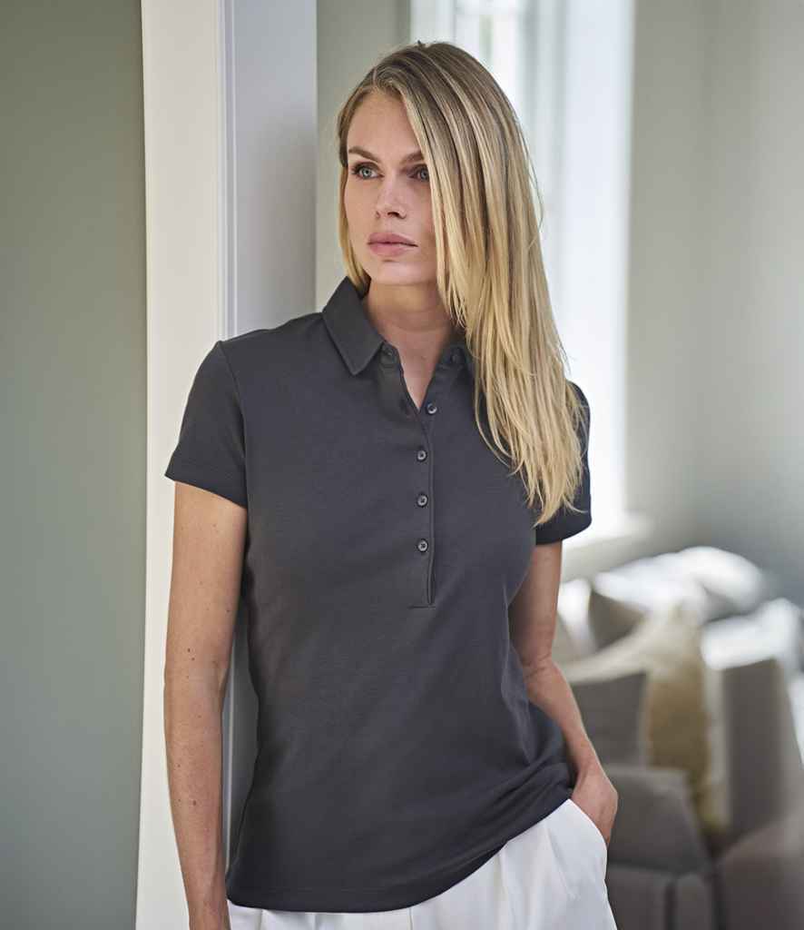 Tee Jays Ladies Pima Cotton Interlock Polo Shirt