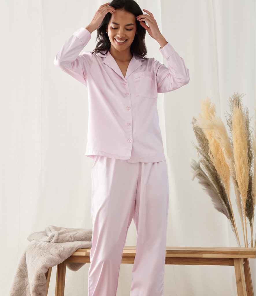 [TC55] Towel City Ladies Satin Long PJ's