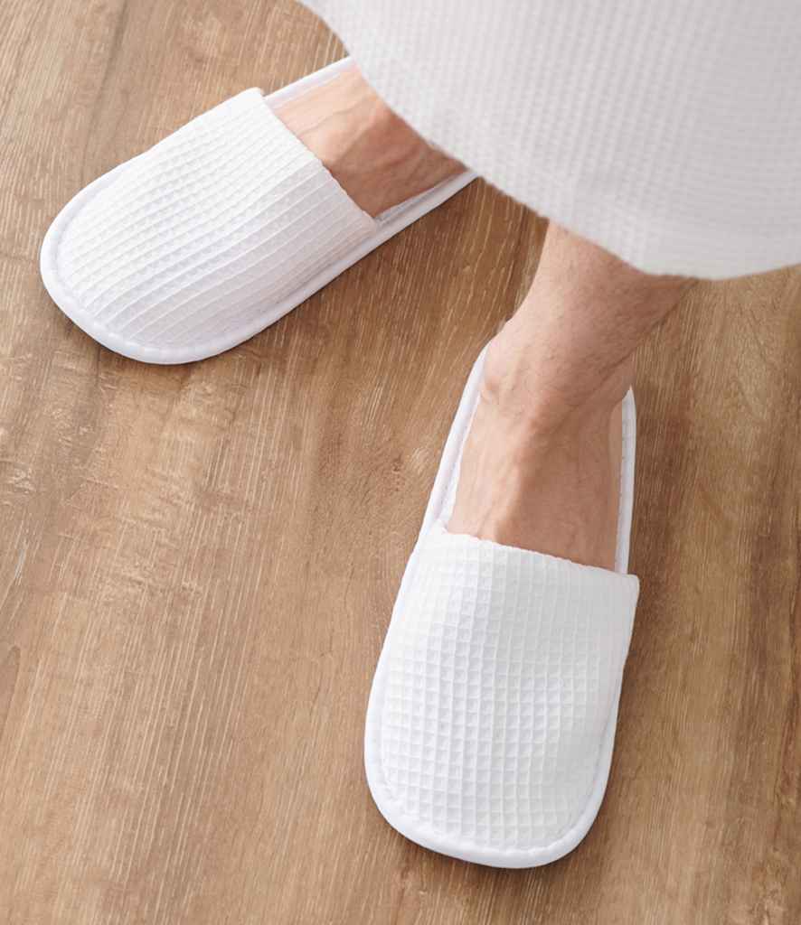 [TC66] Towel City Waffle Mule Slippers