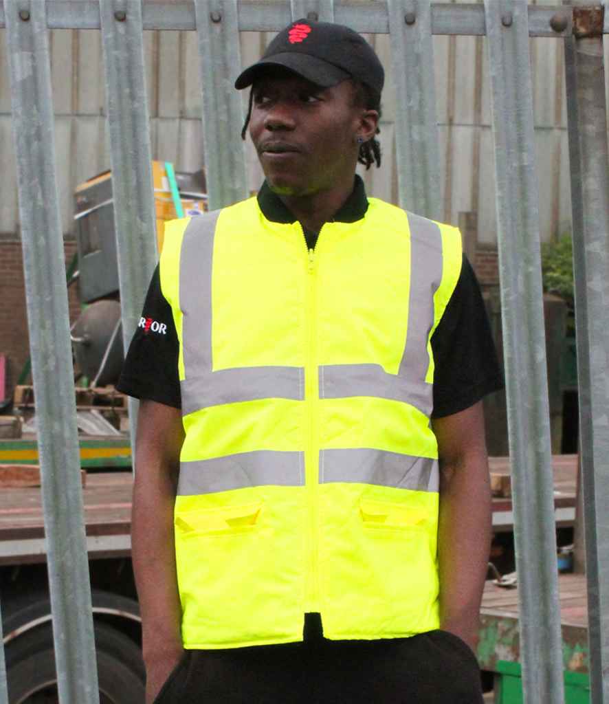 [WR007] Warrior Hi-Vis Reversible Bodywarmer