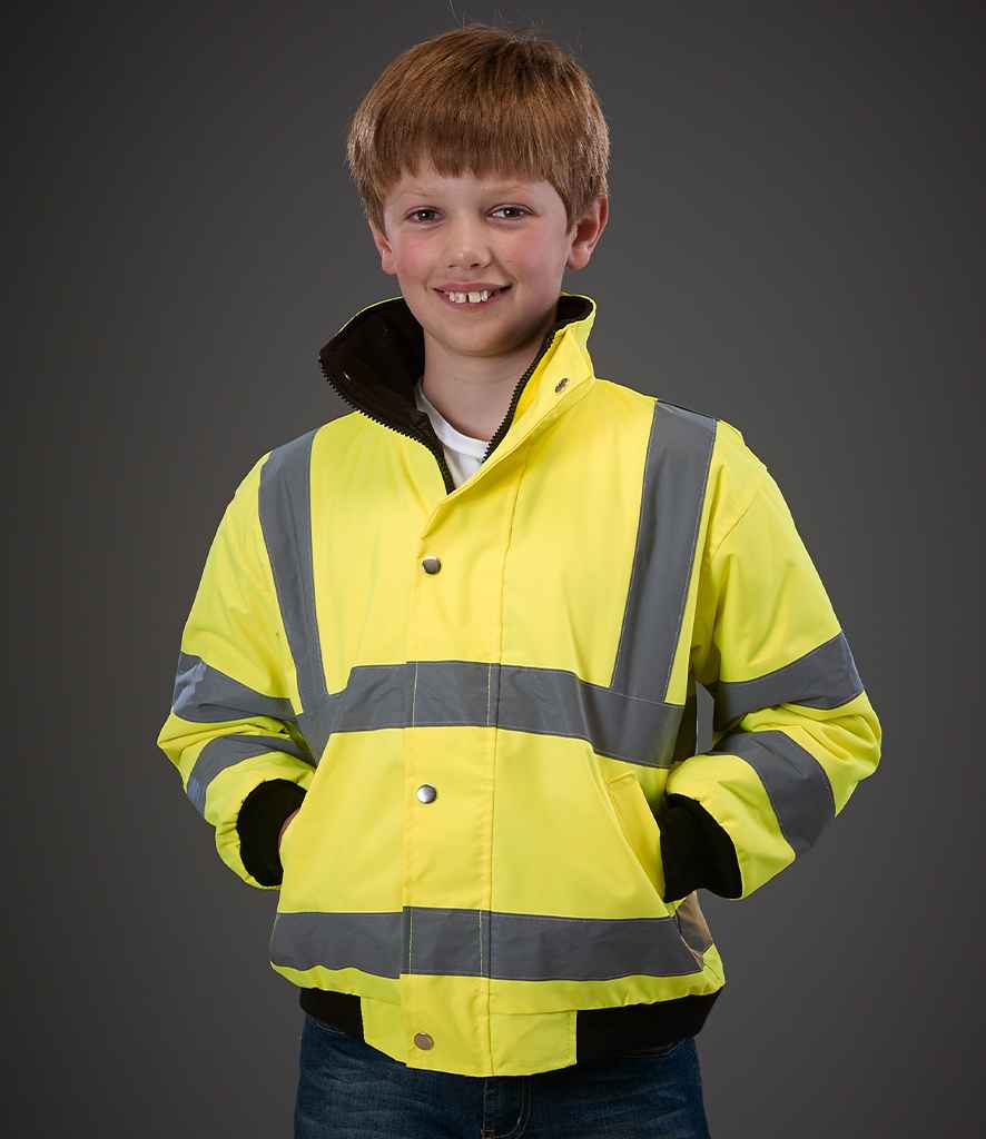 [YK200B] Yoko Kids Hi-Vis Bomber Jacket