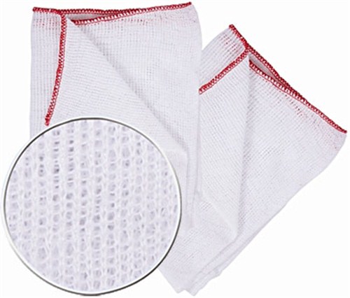 10 inch Dish Cloths with Red Edge (10 pack)