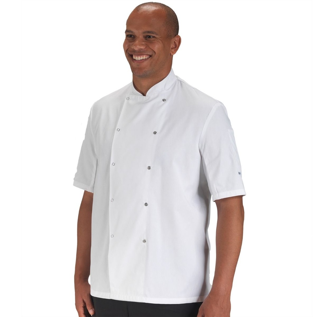 Afd Chef Jkt Press Stud S/S (Black, XS (32-34))