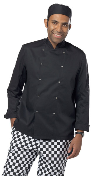 Chef Jacket Lightweight L/S Press Stud