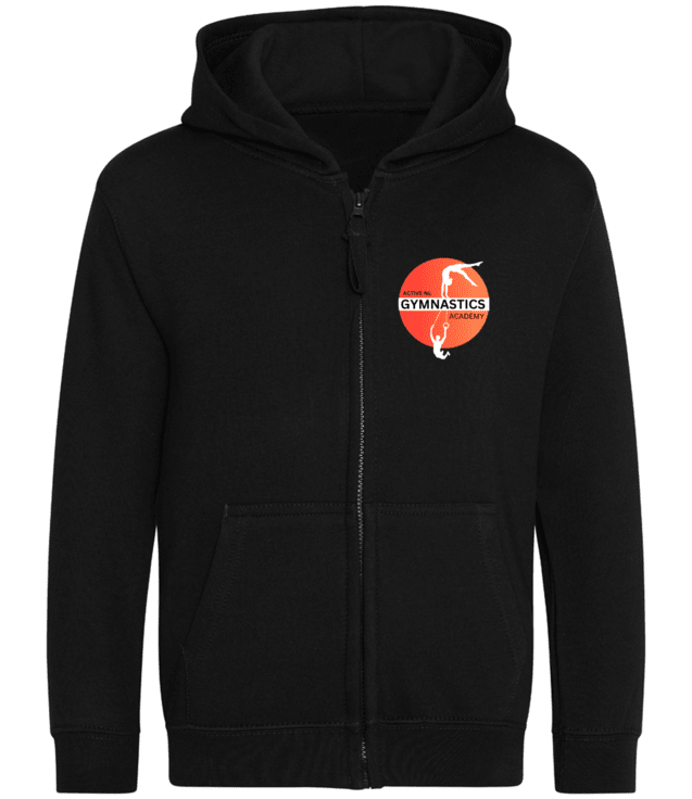 NL Gymnastics - Kids Zipped Hoodie, Black