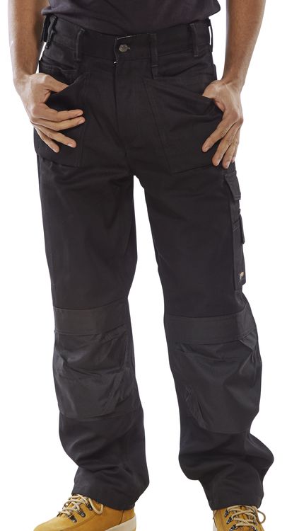 [W-TCPBK30R] Click Premium Multi Pocket Trousers (Black, 30, Regular)
