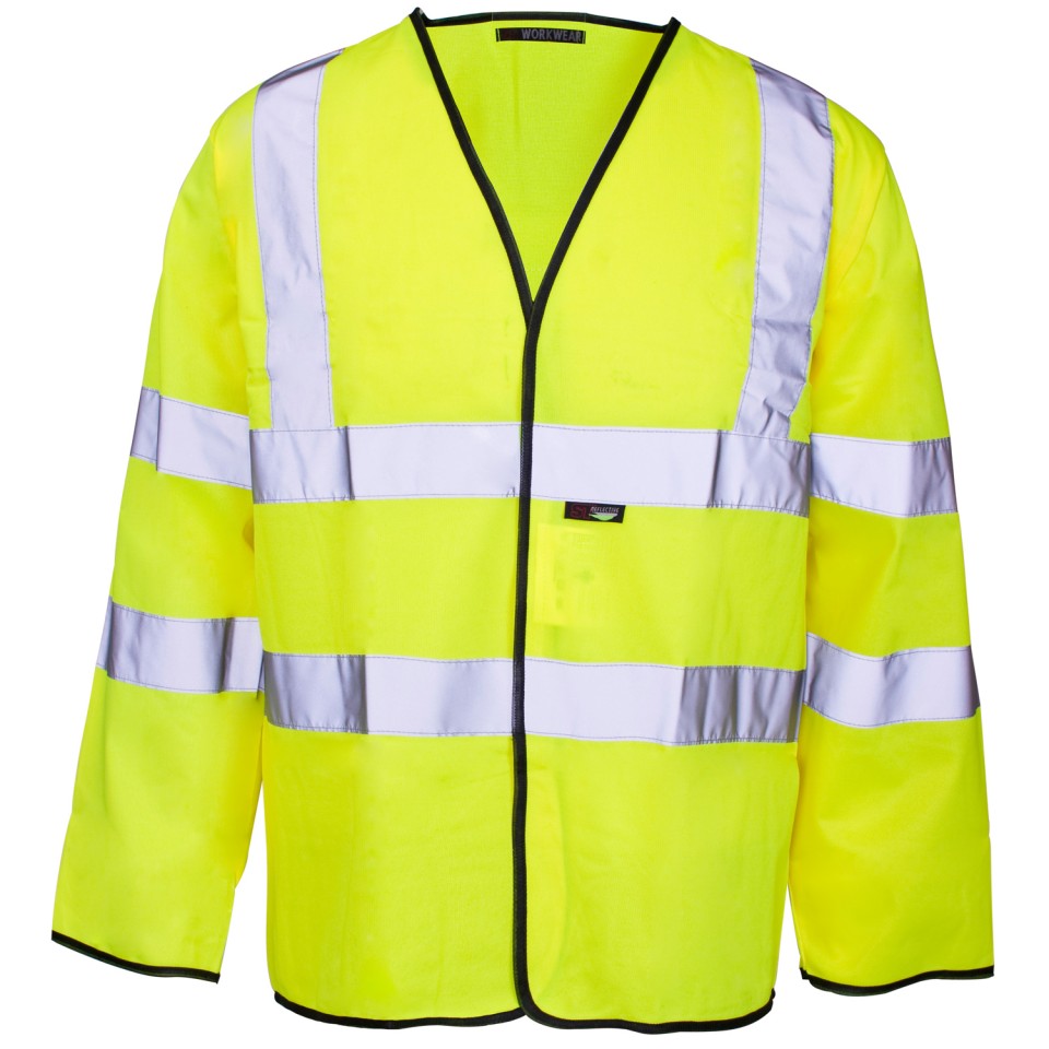 Hi Vis Long Sleeved Waistcoat in Yellow