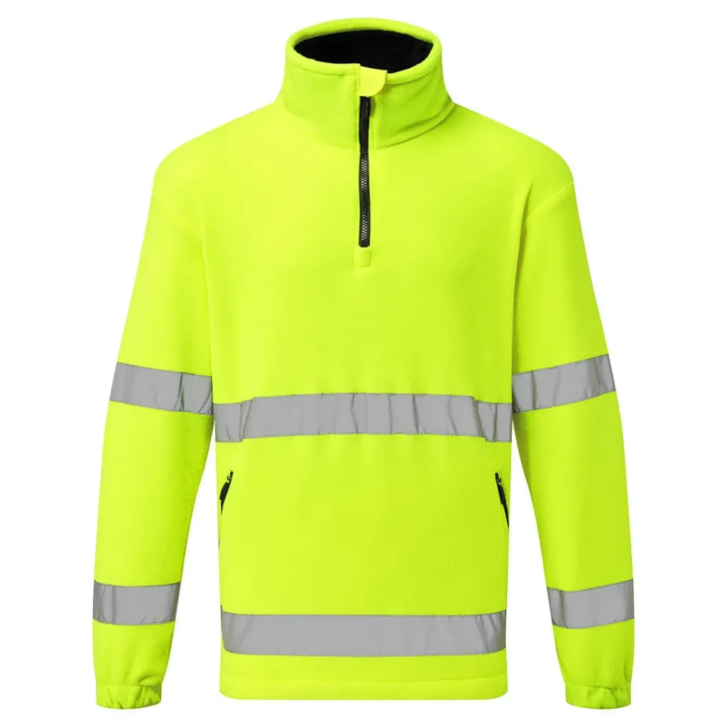 [F302YERS] Hi-Vis 1/2 Zip Fleece (Yellow, S)