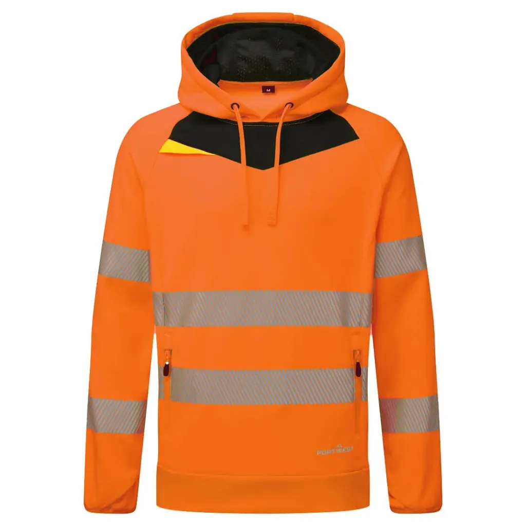 DX483 - DX4 Hi-Vis Overhead Hoodie (Fluorescent Yellow/Black, S)