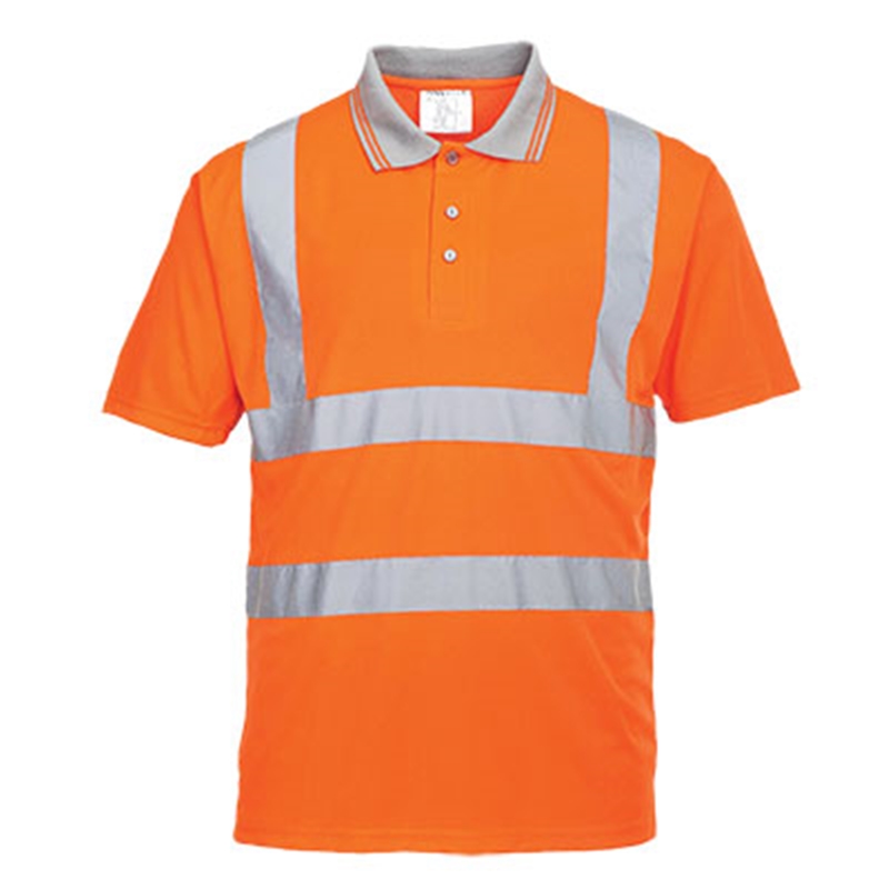 Hi-Vis S/Sleeved Polo Shirt GO/RT