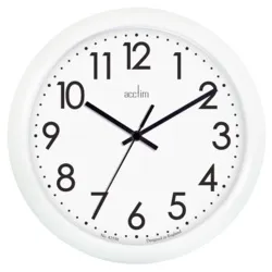[355332] Acctim Abingdon Wall Clock White 25.5cm