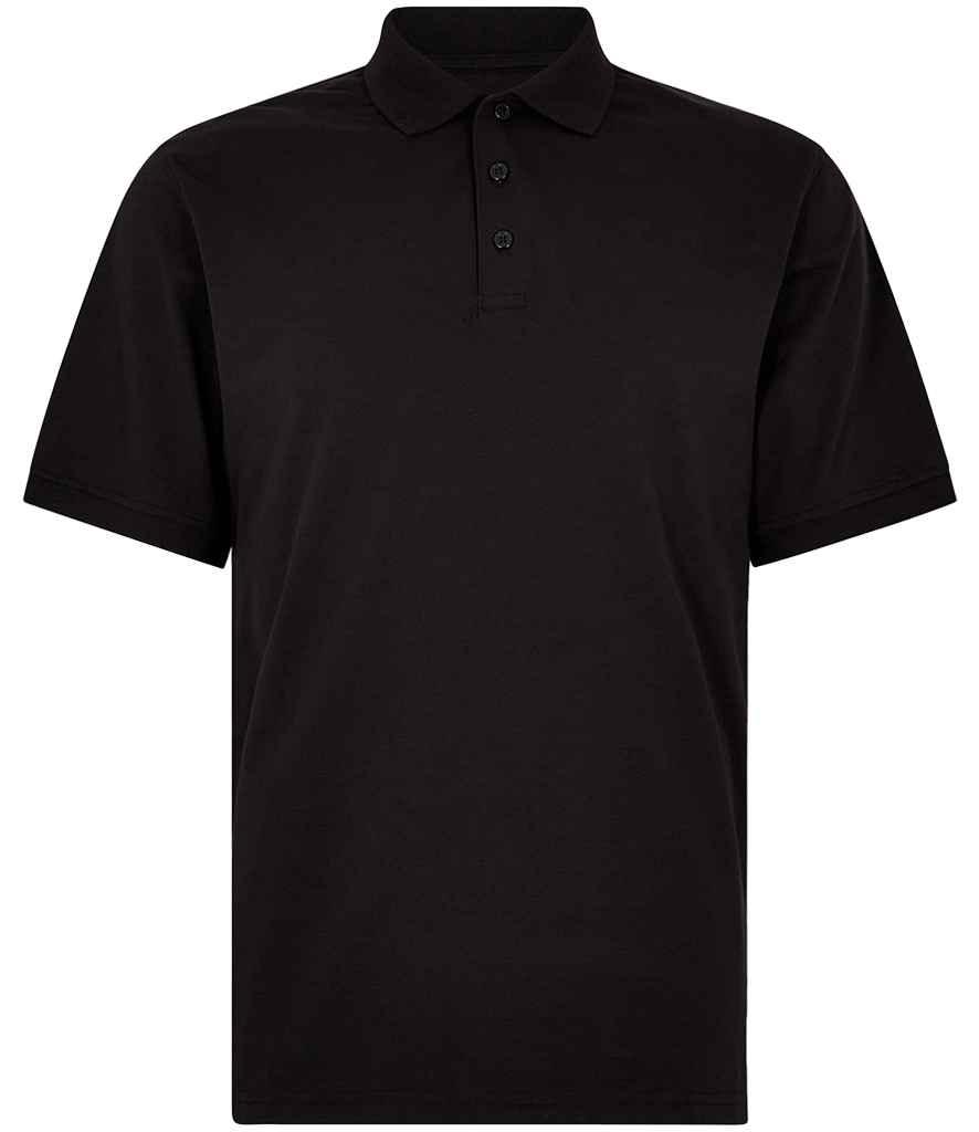 [K412 BLK S] Kustom Kit Regular Fit Superwash® 60°C Jersey Polo Shirt (S, Black)