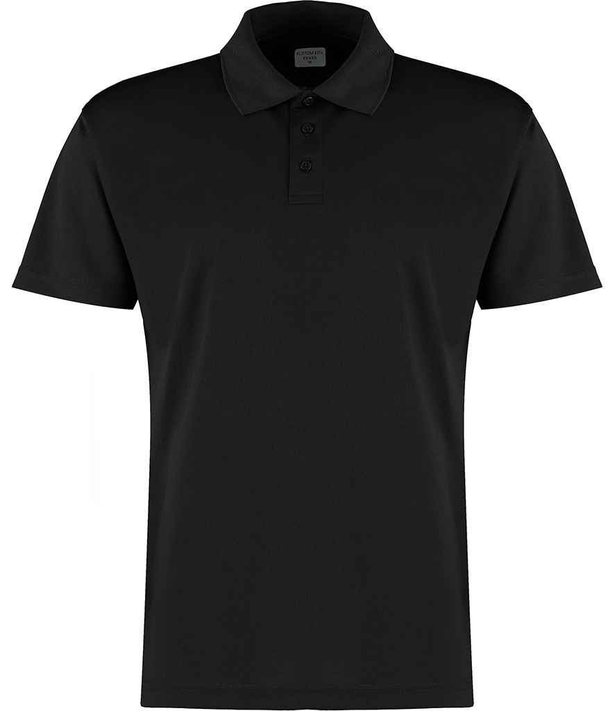 [K455 BLK XS] Kustom Kit Cooltex® Plus Micro Mesh Polo Shirt (XS, Black)