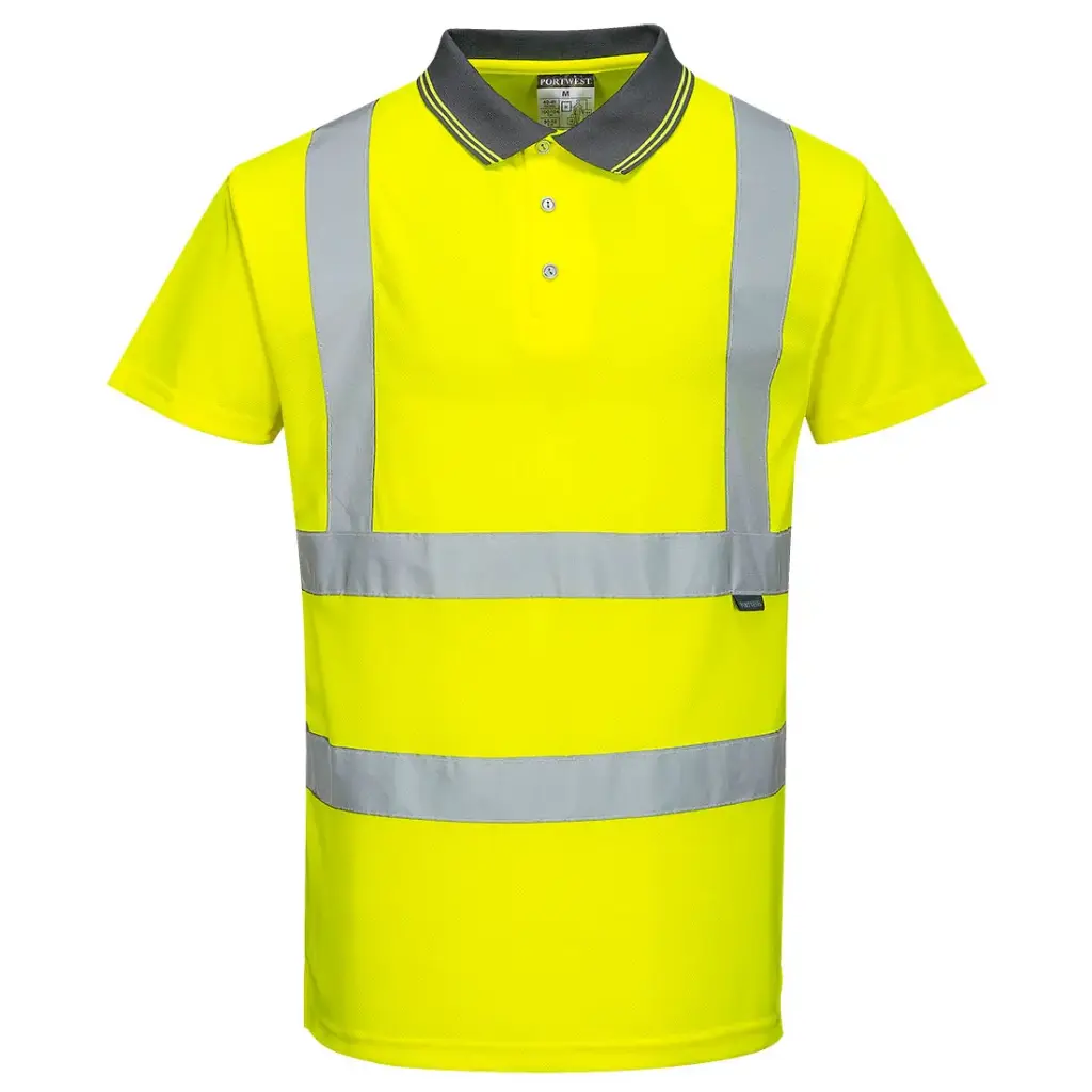 Portwest Hi-Vis Short Sleeved Polo Shirt