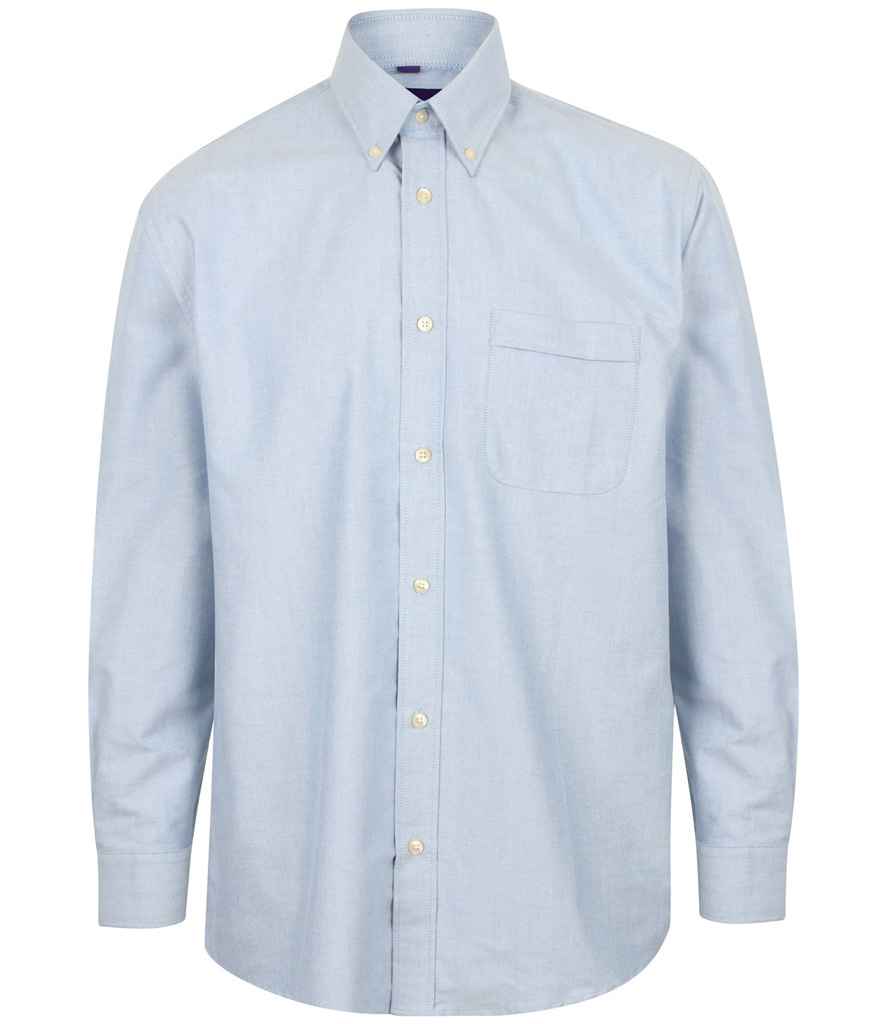 [H510 BLU S] Henbury Long Sleeve Classic Oxford Shirt (S, Blue)