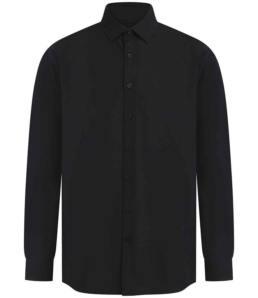 Henbury Long Sleeved Cotton Feel Coolplus® Shirt
