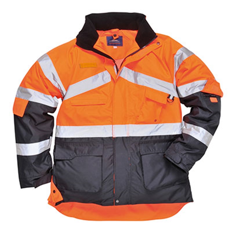 Portwest Hi-Vis 2-Tone Breathable Jacket (Orange/Navy, S)