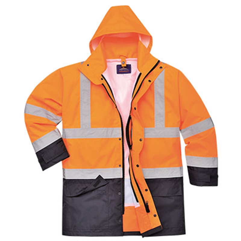 Portwest Hi-Vis Executive 5-in-1 Jacket (Yellow/Grey, XS)