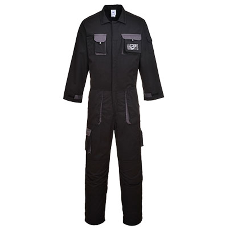 Portwest Texo Contrast Coverall (Black, S)