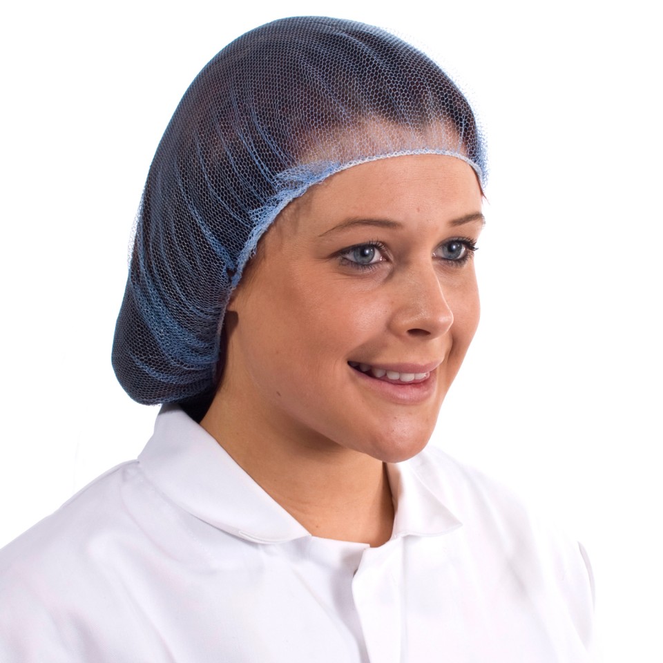 [W-DHNAIT] Blue Mesh Disposable Hairnets 100 pack