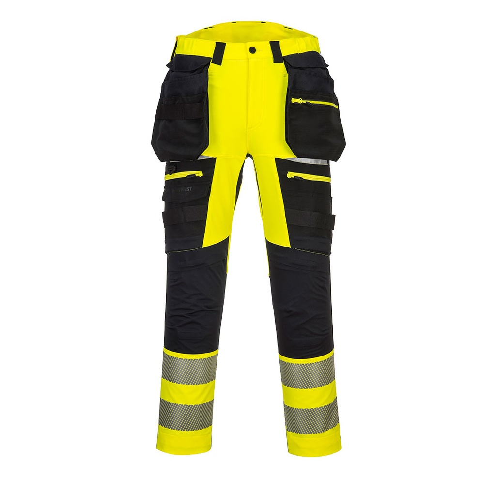 DX4 Hi-Vis Detachable Holster Pocket Trouser Yellow/Black
