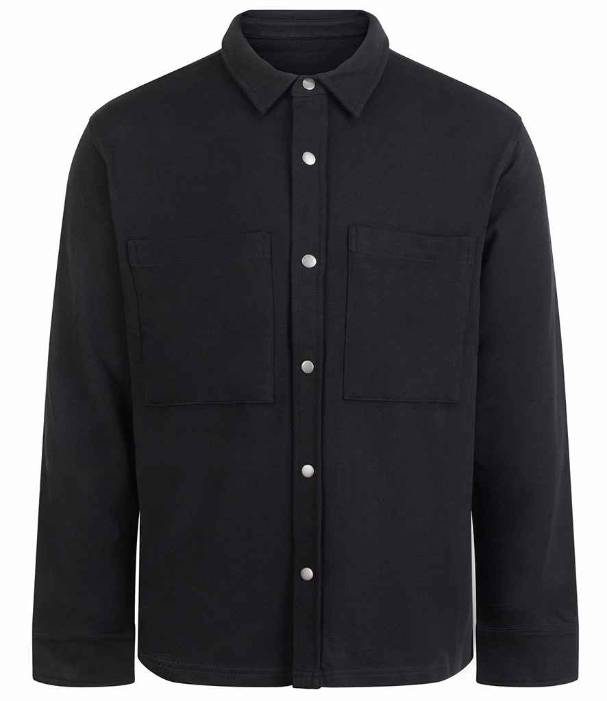 [FR056 BLK XS] Front Row Premium Piqué Overshirt (XS, Black)