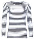 SOL'S Ladies Marine Long Sleeve Striped T-Shirt