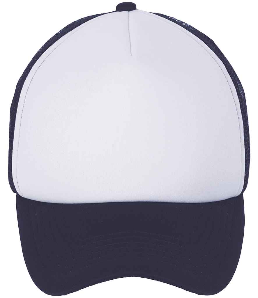 [01668 WH/FN ONE] SOL'S Bubble Contrast Cap (White/French Navy)