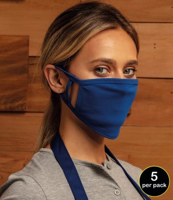 Premier Washable 2-Ply Face Coverings (Pack of 5 Masks)