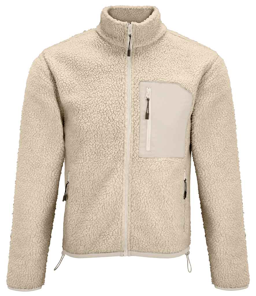 [04042 SH/BE XS] SOL'S Unisex Fury Sherpa Jacket (XS, Shear Beige/Beige)