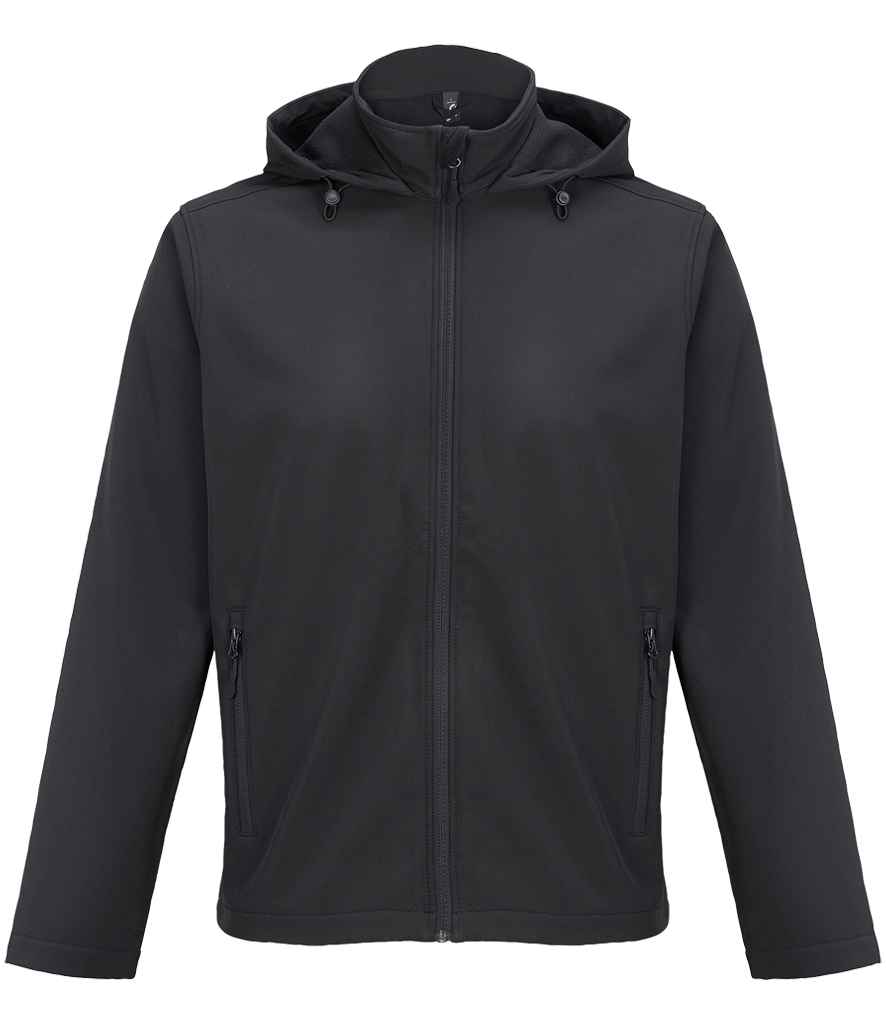 [04447 BLK S] SOL'S Race Hooded Soft Shell Jacket (S, Black)