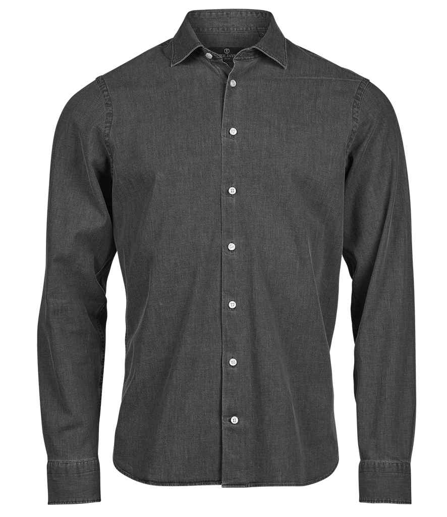 [T4004 BDM S] Tee Jays Denim Shirt (S, Black Denim)