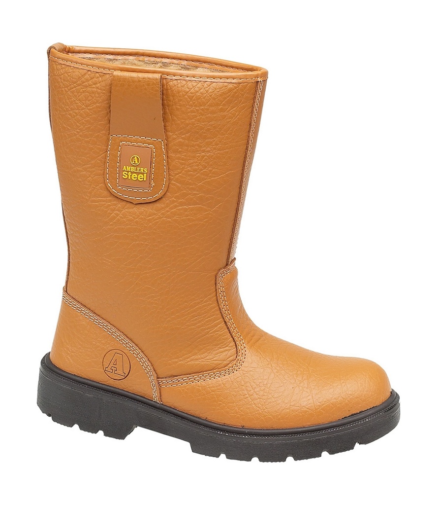 Rigger Safety Boots  Tan Lined, Steel Midsole