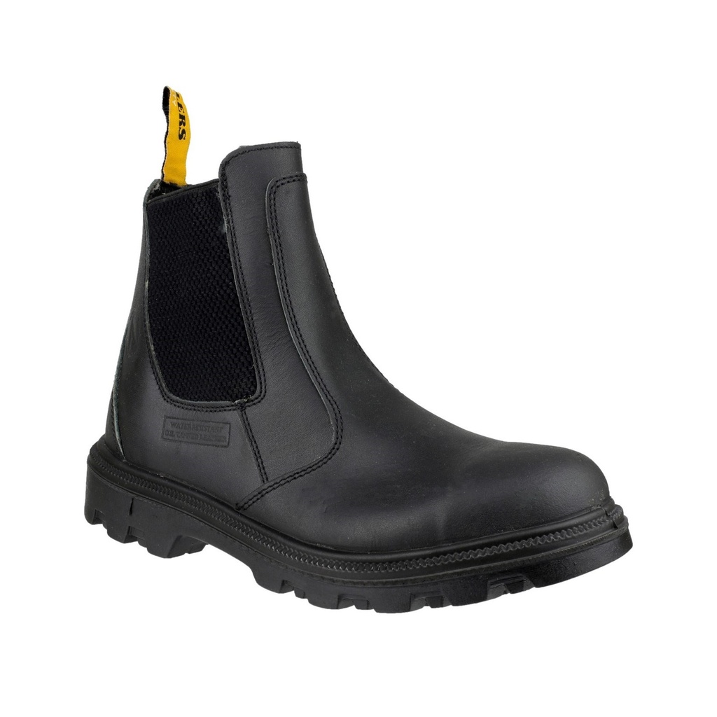 Black Dealer Safety Boots, Steel Midsole