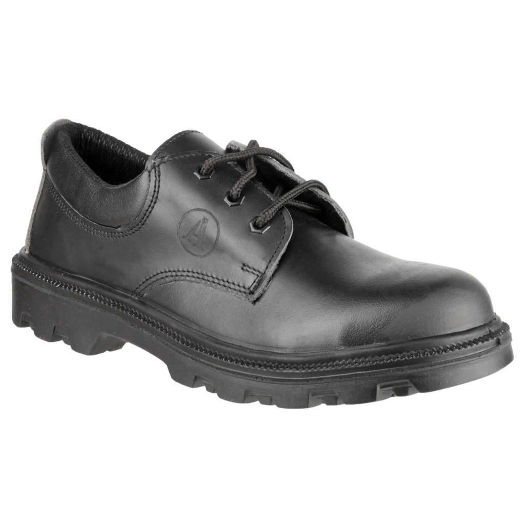 Black 3-Eyelet Safety Shoes Wide-Fit