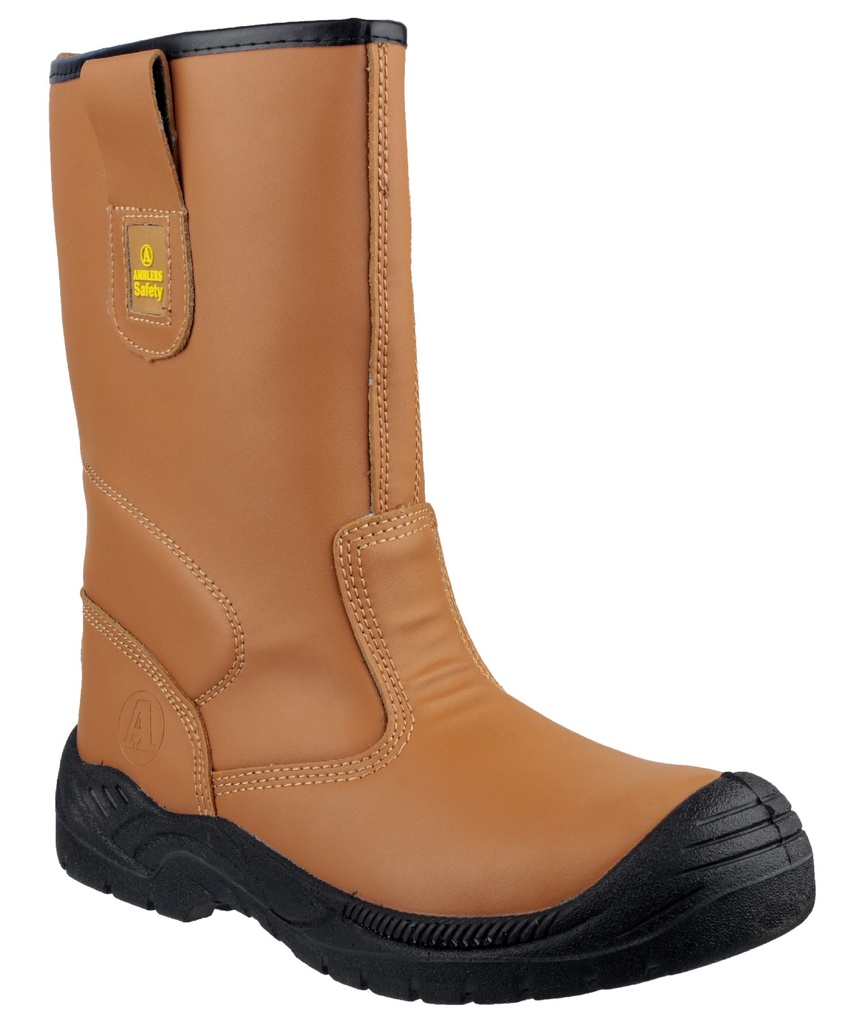 Tan Rigger Safety Boots Lined with Scuft Cap and Midsole (6)