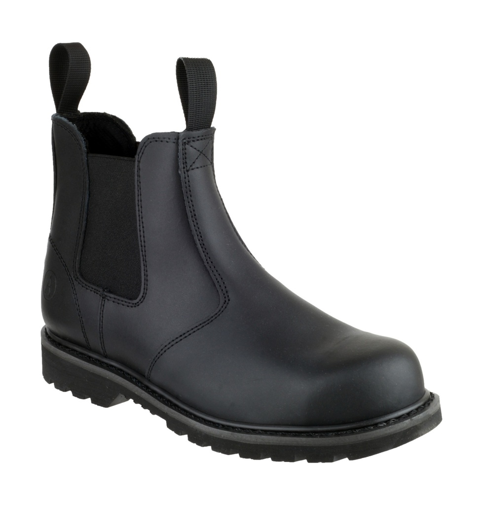Black Welted Dealer Safety Boots