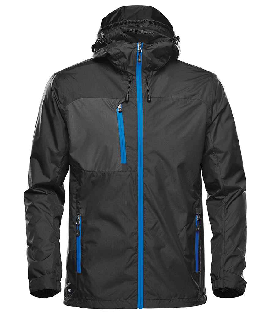 [GXJ2 BK/AZ S] Stormtech Olympia Shell Jacket (S, Black/Azure)
