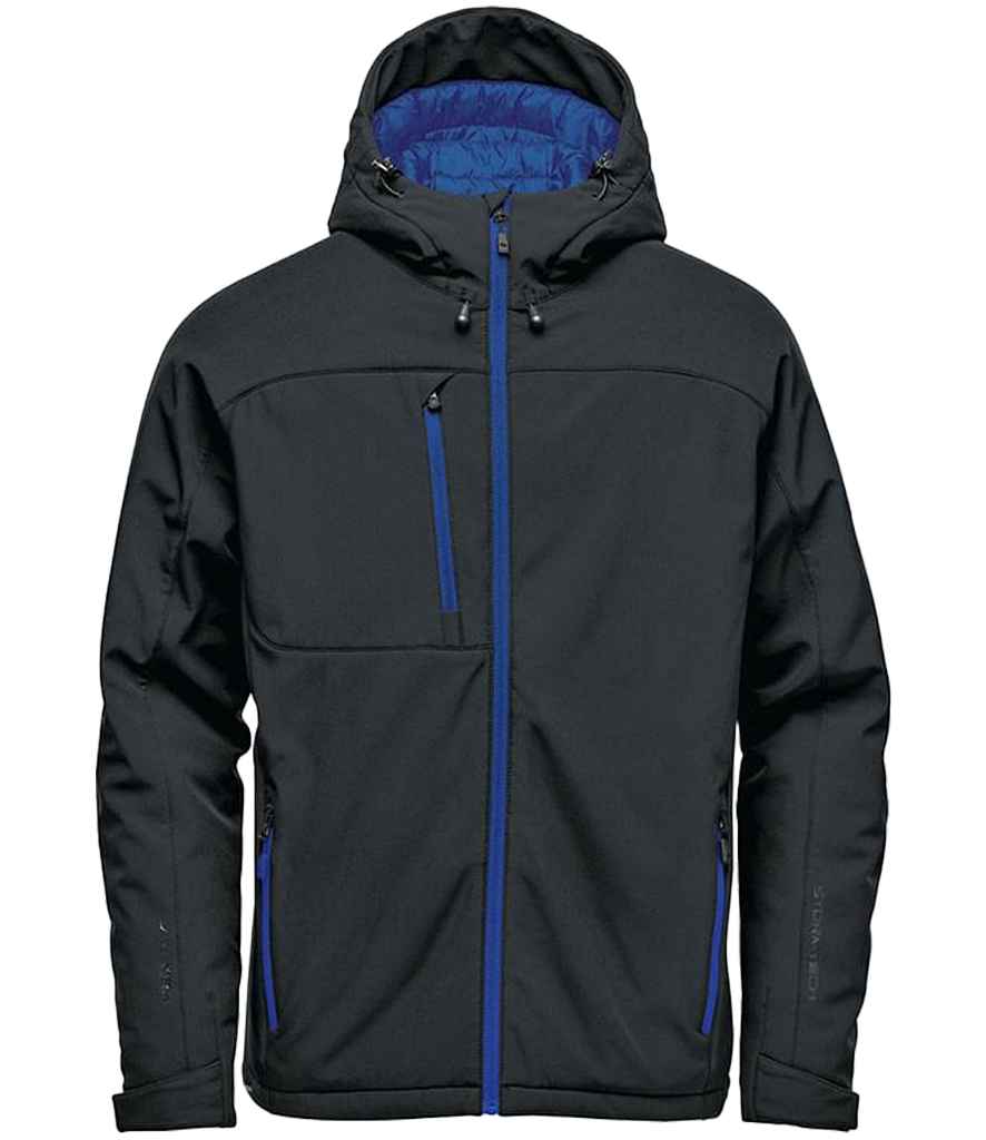[KSX1 BK/AZ S] Stormtech Orbiter Insulated Soft Shell Jacket (S, Black/Azure)